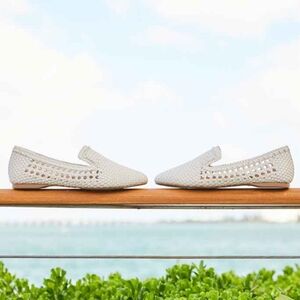 Birdies Ivory Woven Loafers sz 8.5